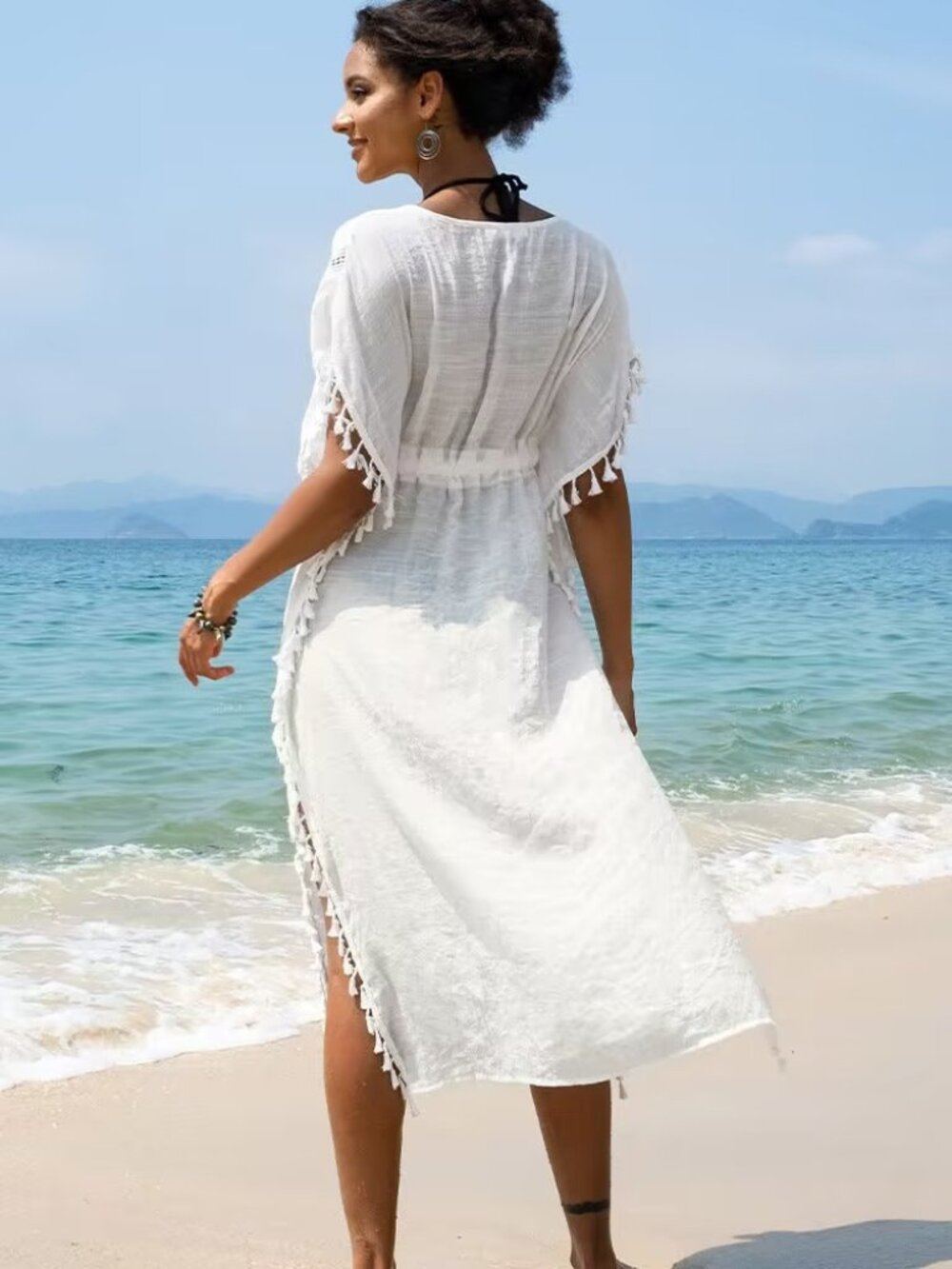 NWT Cupshe swimsuit coverup white small